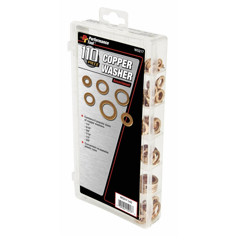 Performance Tool W5217 110pc Copper Washer Assortment