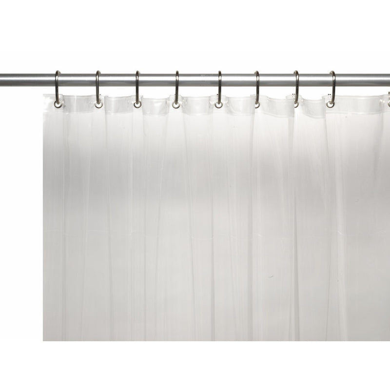 Carnation Home Fashions 3-Gauge Vinyl Shower Curtain Liner with Metal Grommets, Super Clear