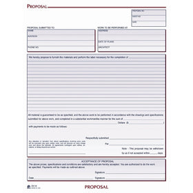 Adams Proposal Book, 2-Part with Carbon, 8.38 x 11.44 Inches, White, 50 Sheets (D8118)