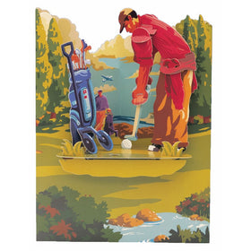 Santoro Interactive 3-D Swing Greeting Card, Golf (SSC65)