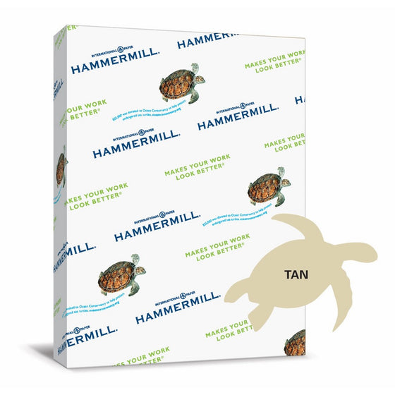 Hammermill Paper, Colors Tan, 20lbs, 8.5 x 11, Letter, 500 Sheets/1 Ream (102863R), Made in the USA