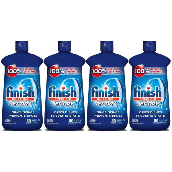 Finish Jet-Dry Rinse Aid, 8.45oz, Dishwasher Rinse Agent & Drying Agent (4X8.45oz)