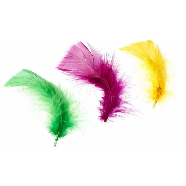 Turkey Plumage Feathers .5 Ounces-Purple/Gold/Green