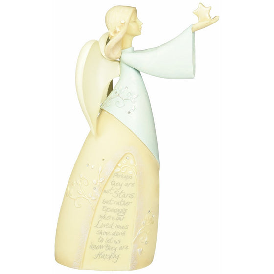 Enesco Foundations Bereavement Angel Stone Resin Figurine, 9"