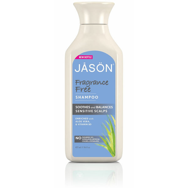 JASON Fragrance Free Daily Shampoo, 16 Ounce Bottles (Pack of 3)