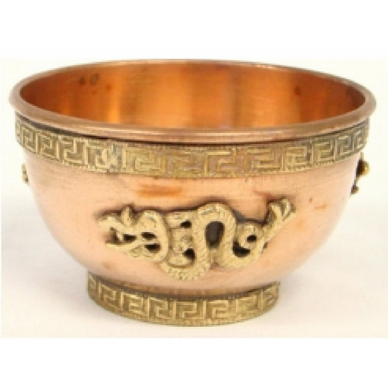 Tibetan Dragon Offering Bowl 3"