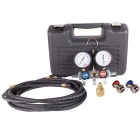 FJC 6750 Black/Chrome Aluminum Manifold Gauge Set