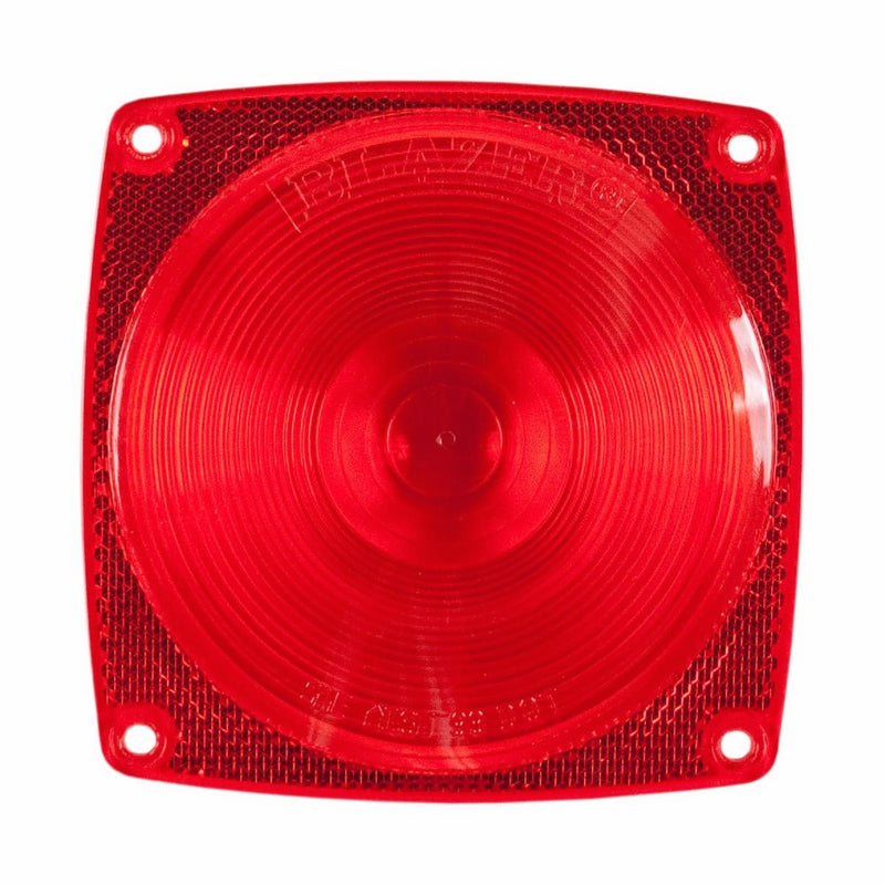 Blazer B983 Stop/Tail/Turn Light Replacement Lens - Square - Red