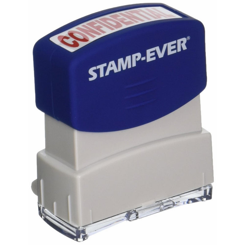 Stamp-Ever Pre-Inked Message Stamp, Confidential, Stamp Impression Size: 9/16 x 1-11/16 Inches, Red (5944)