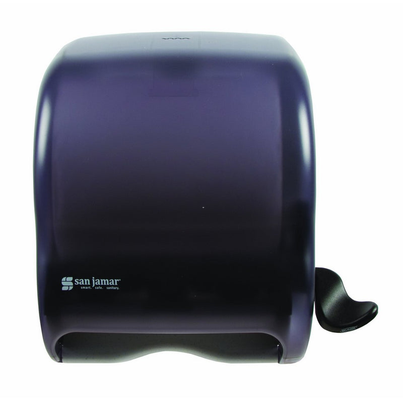 San Jamar T950TBK Element Lever Roll Towel Dispenser, Classic, Transparent Black Pearl