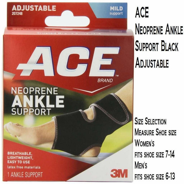 ACE Neoprene Ankle Support, America's Most Trusted Brand of Braces and Supports, Money Back Satisfaction Guarantee