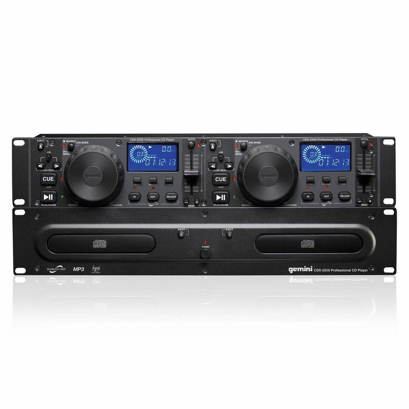 Gemini CDX2250 Dual 2U CD/Mp3 Mobile Player