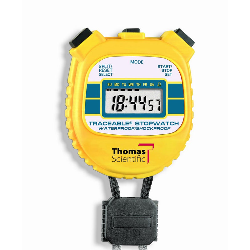 Thomas 1042 Traceable ABS Plastic Shockproof and Waterproof Stopwatch with LCD Display, 0.01 percent Accuracy, 2-3/8" Length x 2-1/8" Width x 1/2" Thick