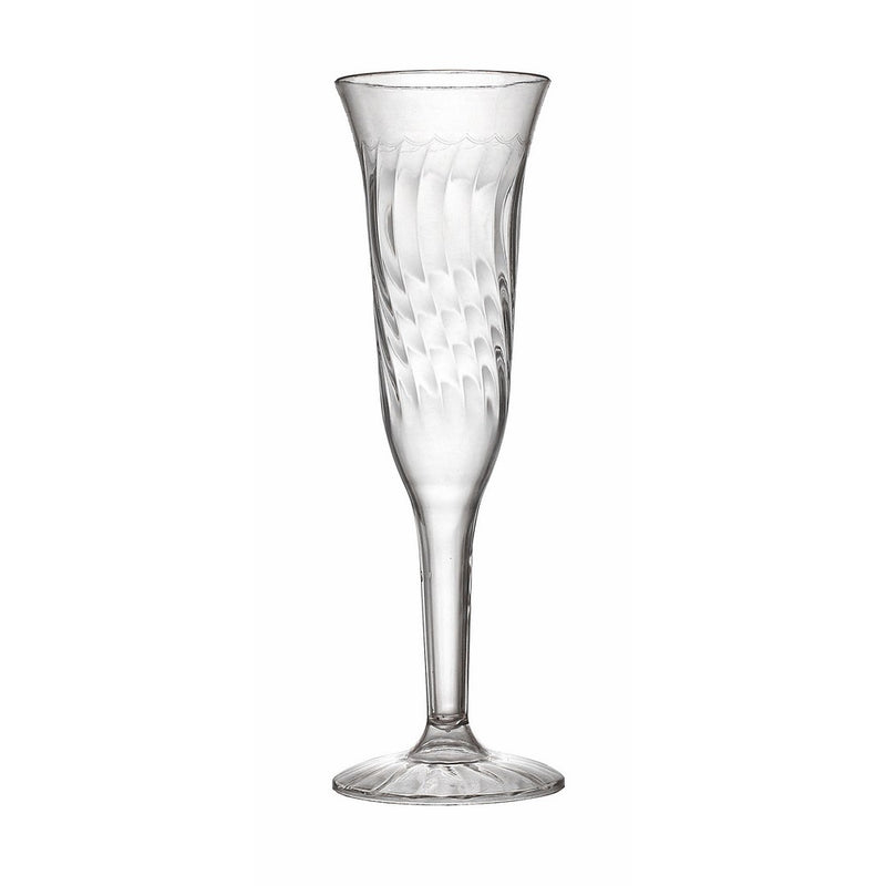 Fineline Settings 2106 - 5 Ounce Flairware ClearOne Piece Champagne Flute 96 Pieces