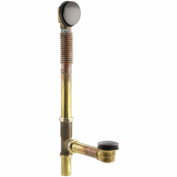 Kohler K-7259-2BZ Clearflo Brass Toe Tap Bath Drain, Oil Rubbed Bronze