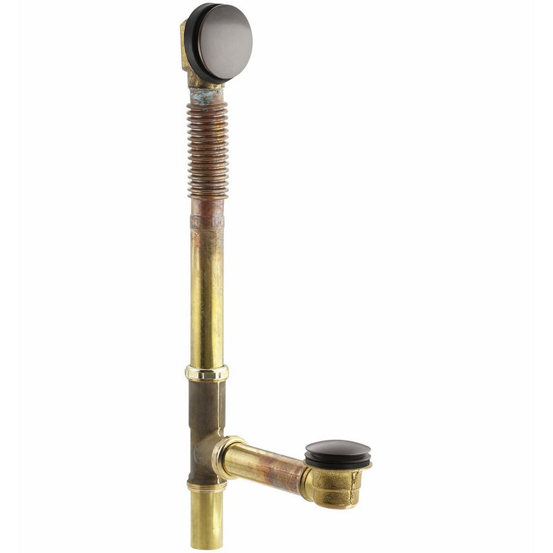 Kohler K-7259-2BZ Clearflo Brass Toe Tap Bath Drain, Oil Rubbed Bronze