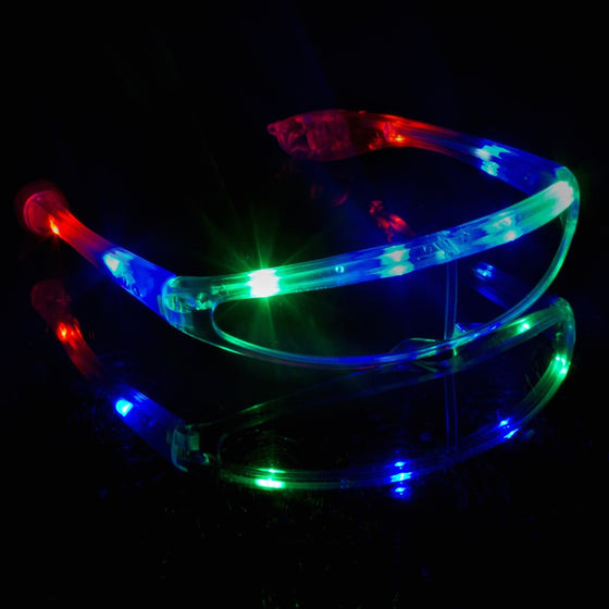 Fun Central G731 LED Light Up Spaceman Shades, Light Up Shades, LED Shades for Parties, Rave Party Light Up Shades