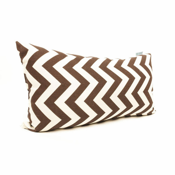 Majestic Home Goods Chevron Small Pillow, 20" x 12" (Chocolate)