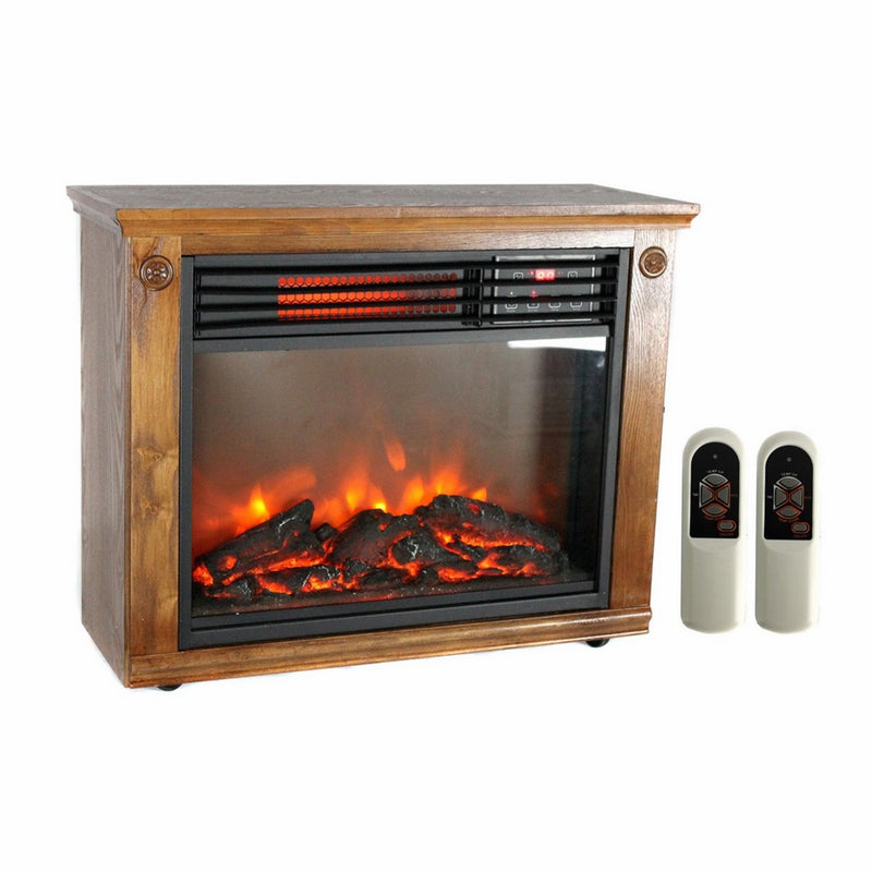 LifePro 3 Element Portable Electric Infrared Quartz Fireplace Heater | LS-1111HH