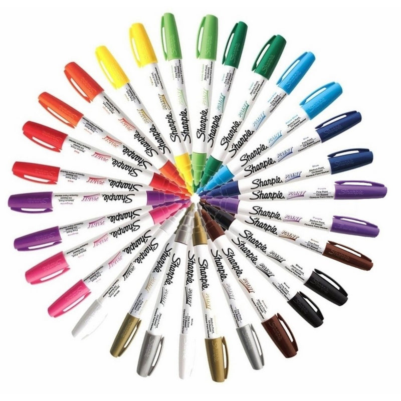 Sharpie Paint Marker Oil Based Fine Point & Medium Point 30 Marker Set