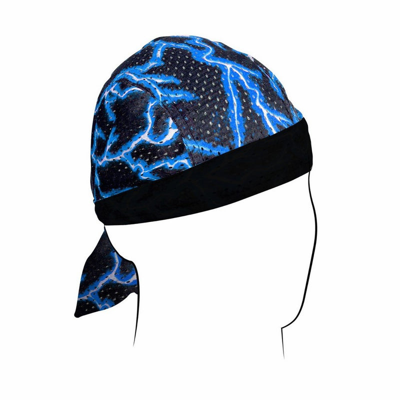 ZANheadgear ZVS226 Vented Sport Flydanna Bandanna, 100% Polyester Mesh, Blue Lightning