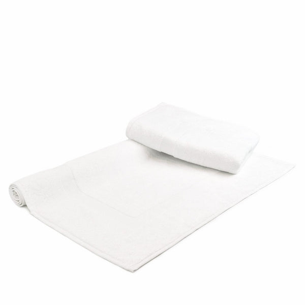 Chakir Turkish Linens Turkish Cotton Luxury Hotel & Spa Bath Towel, Bath Mat - Set of 2, White