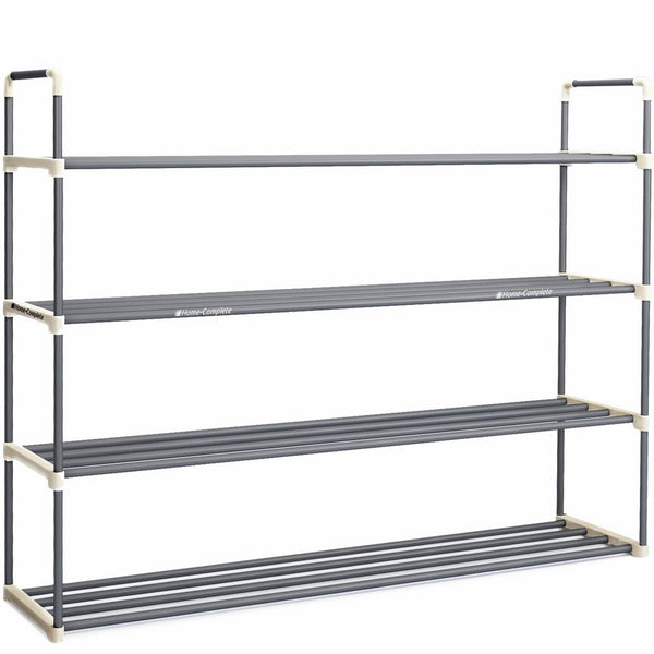 4-Tier Shoe Rack Organizer Storage Bench - Holds 24 Pairs - Organize Your Closet Cabinet or Entryway - Easy to Assemble - No Tools Required