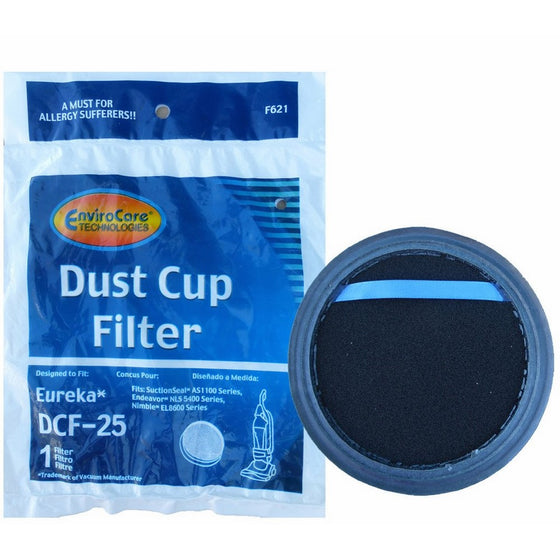 EnviroCare Replacement Dust Cup Filter for Eureka DCF-25 Uprights