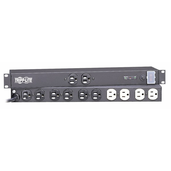 Tripp Lite Isobar 12-Outlet Surge Protector, 15ft. Cord, 15A, 1U Rack-Mount, Metal, $25,000 INSURANCE (ISOBAR12ULTRA)