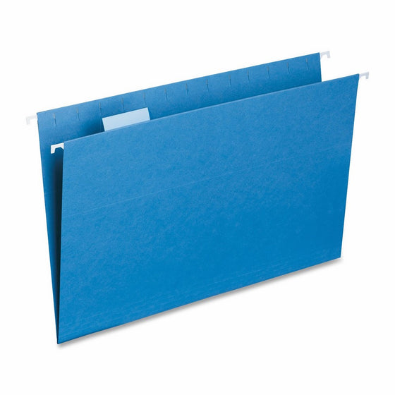 Smead Hanging File Folder, 1/5-Cut Adjustable Tab, Legal Size, Blue, 25 per Box (64160)