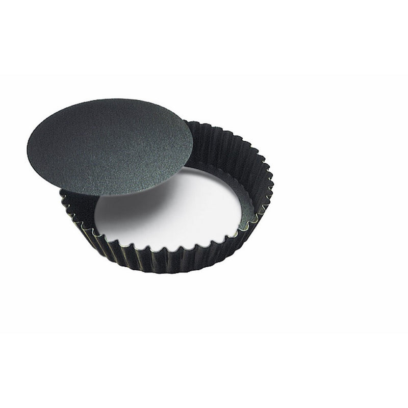 Paderno World Cuisine Fluted Non-Stick Tart Mold with Removable Bottom, 4x1-inch