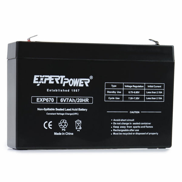 ExpertPower EXP670 6 volt 7.0 Ah Rechargeable Battery