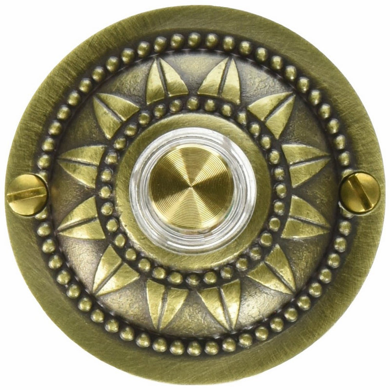 Wired Round Doorbell, Brass