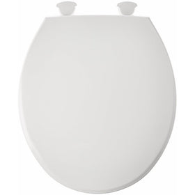 Bemis 800EC000 Plastic Round Toilet Seat with Easy Clean and Change Hinge, White