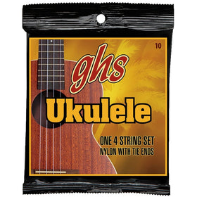 GHS Strings 10 Set, Hawaiian D-Tuning Ukulele Strings, Clear Nylon