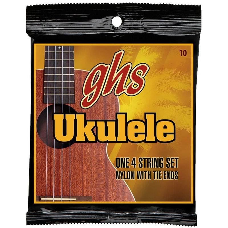 GHS Strings 10 Set, Hawaiian D-Tuning Ukulele Strings, Clear Nylon