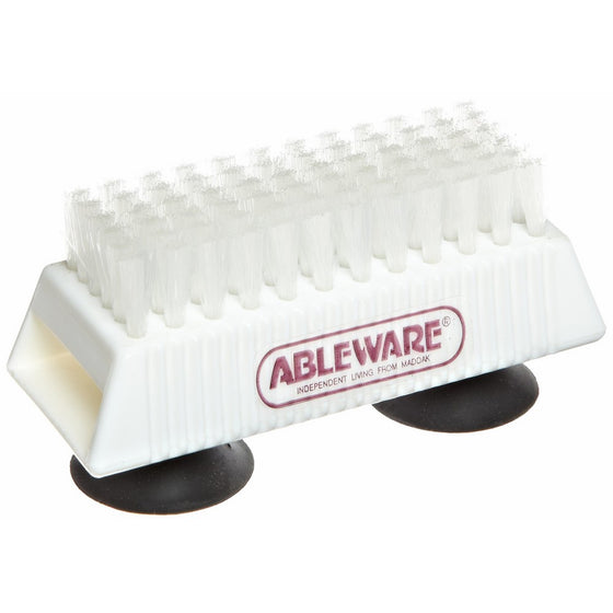 Ableware 753490211 Nail Brush with Suction Cup Base