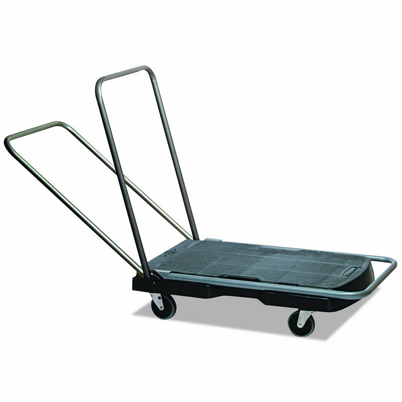 Rubbermaid Commercial Tripple Trolley Utility-Duty Home/Office Cart, 250 lb Capacity, 20 1/2" x 32 1/2", Black (FG440000BLA)