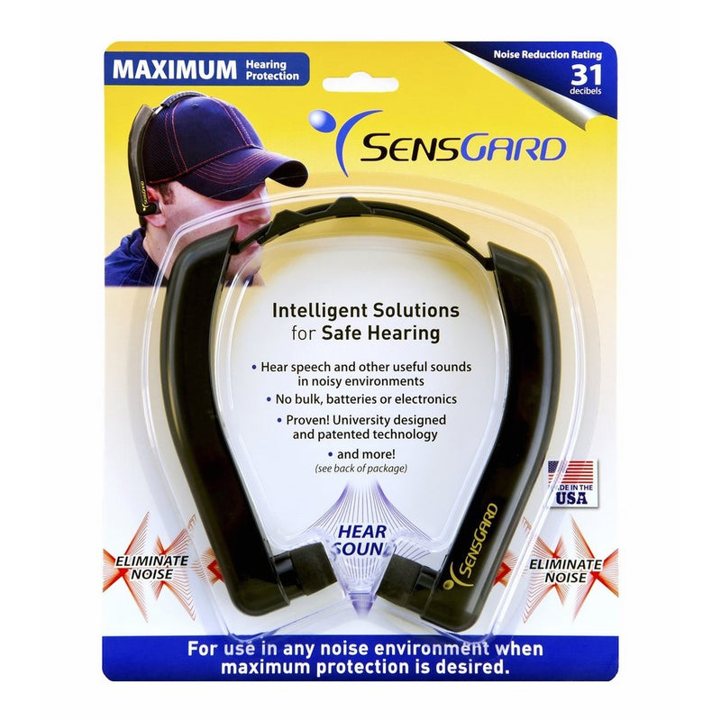 SensGard SG-31 Lightweight Hearing Protection Band NRR 31dB (Black)
