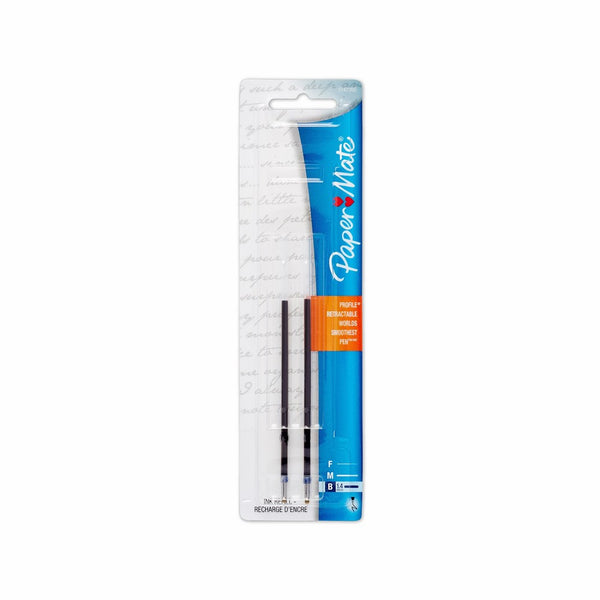 Paper Mate 1747205 Ink Refills for Profile Ballpoint Pen, Bold Point, Black, 2-Pack