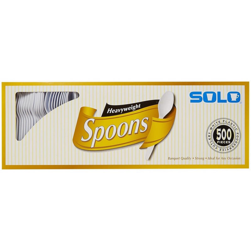 Solo White Heavyweight Spoons - 500 ct