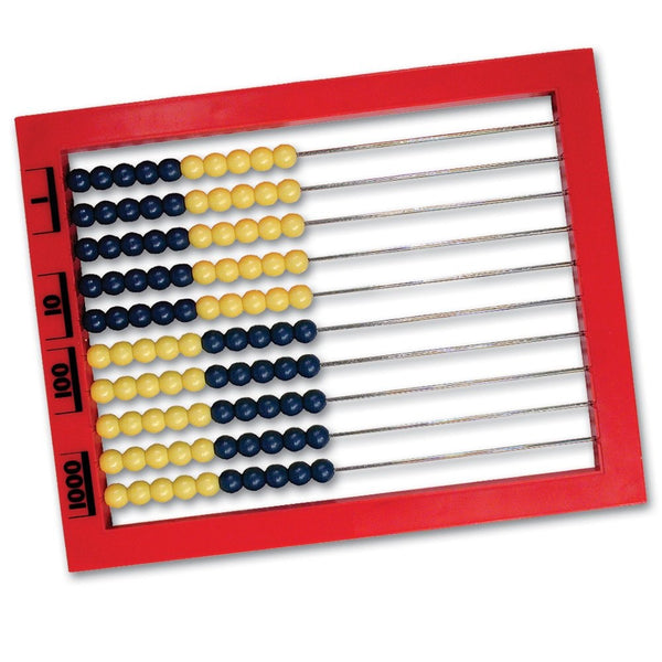 Learning Resources 2-Color Desktop Abacus, Red Frame