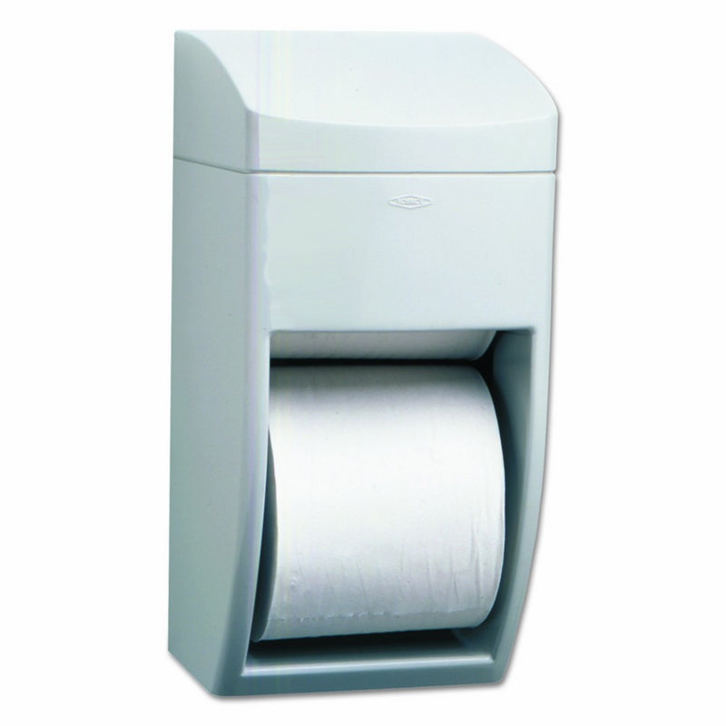 Bobrick 5288 Matrix Series Two-Roll Tissue Dispenser, 6 1/4w x 6 7/8d x 13 1/2h, Gray