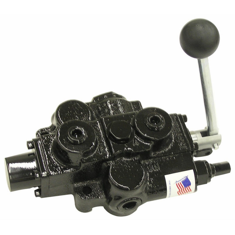 Prince RD512CB5A4B1 Directional Control Valve, Single Spool, 4 Ways, 3 Positions, Tandem Center, 3 Position Detent (no centering spring), Cast Iron, 3000 psi, Lever Handle, 30 gpm, In/Out: 3/4" NPTF, Work 1/2" NPTF