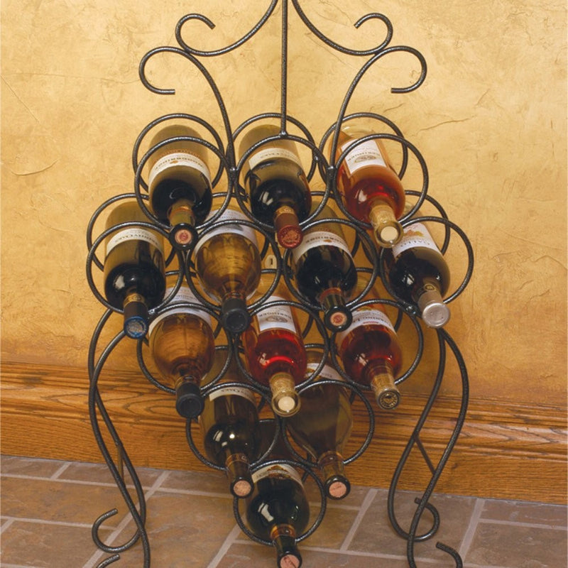 J&J Wire Wine Rack, Dark Pewter