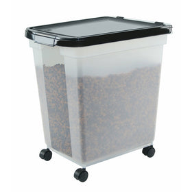 IRIS Airtight Pet Food Container, 50-Pound, Clear/Black