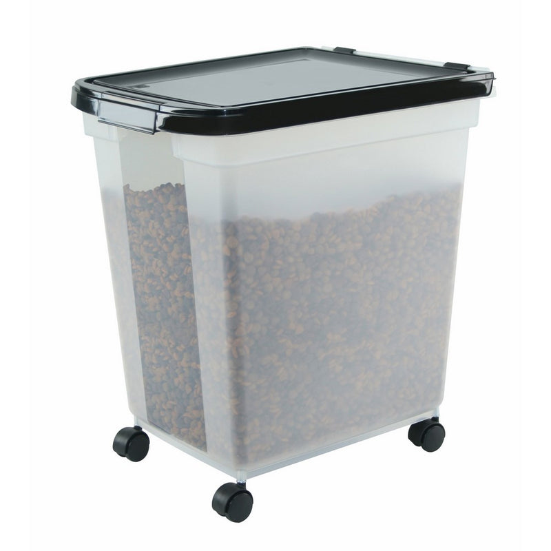 IRIS Airtight Pet Food Container, 50-Pound, Clear/Black