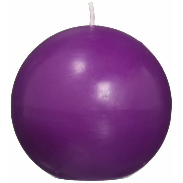 Zest Candle 6-Piece Ball Candles, 3-Inch, Purple