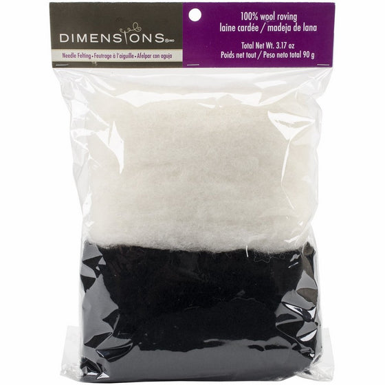 Dimensions Roving Roll, Bulk Black and White