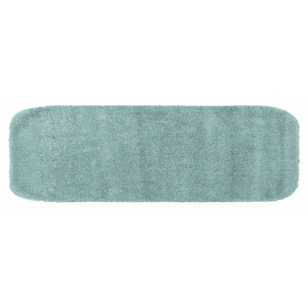 Garland Rug Traditional Plush Washable Nylon Rug, 22-Inch by 60-Inch, Seafoam